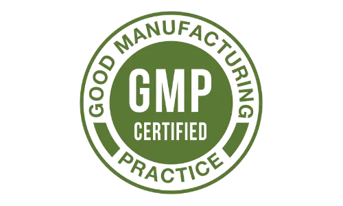GMP certified logo, guaranteeing Mitolyn is produced with Good Manufacturing Practices